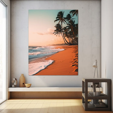 Palm Trees on the Beach Painting
